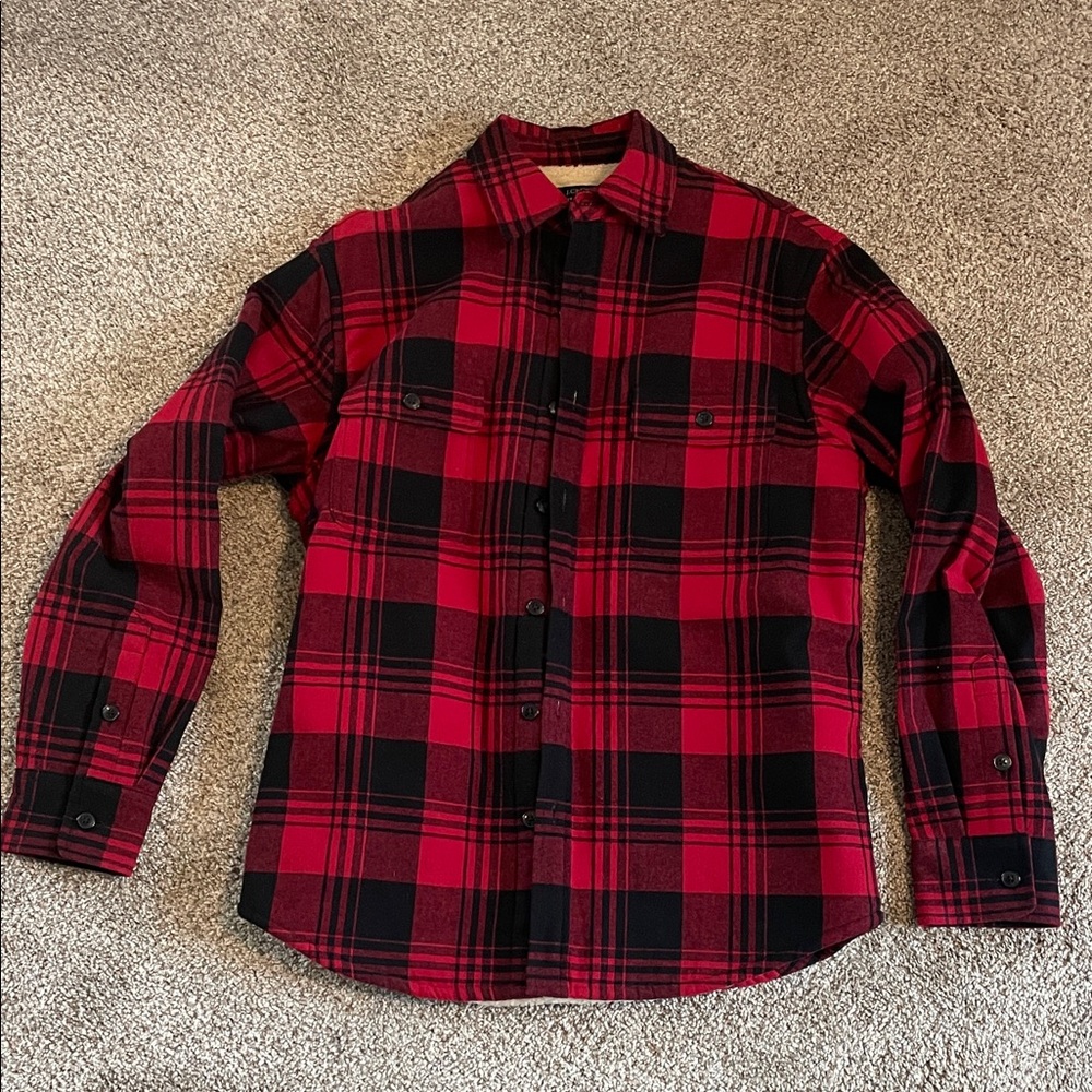 J Crew Sherpa Lined Shirt Jacket
